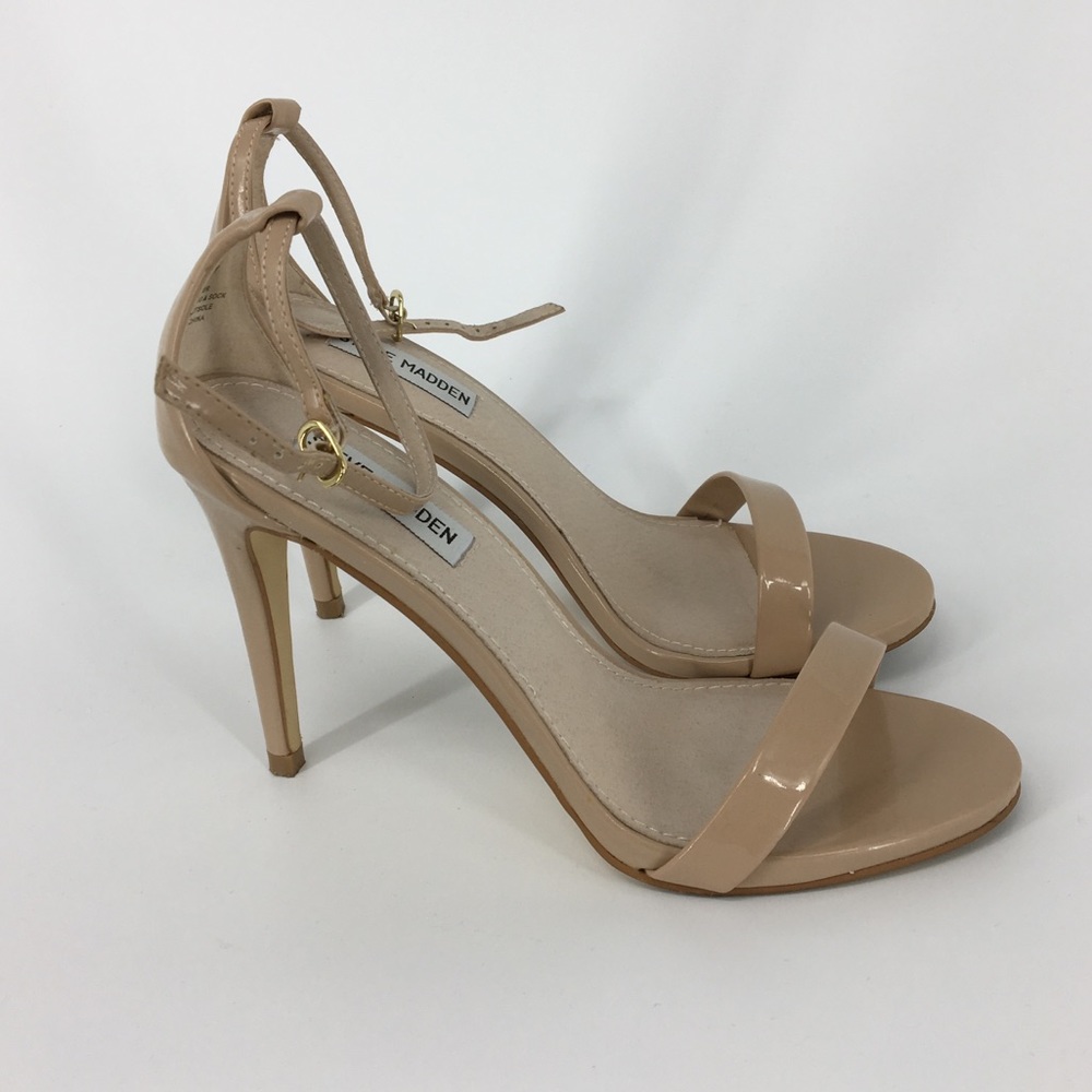Steve Madden Stecy Blush Nude Ankle Strap Heels 8